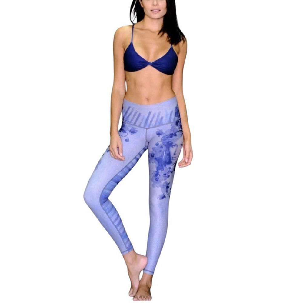 NIYAMA SOL x JLO I'm Real Women's Size XL Purple/Blue Roll Waist Y2K Leggings